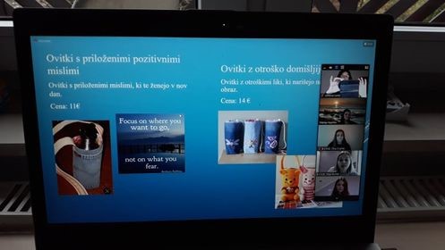 Predstavitev učnega podjetja B-CASE na video tržnici ZOOM